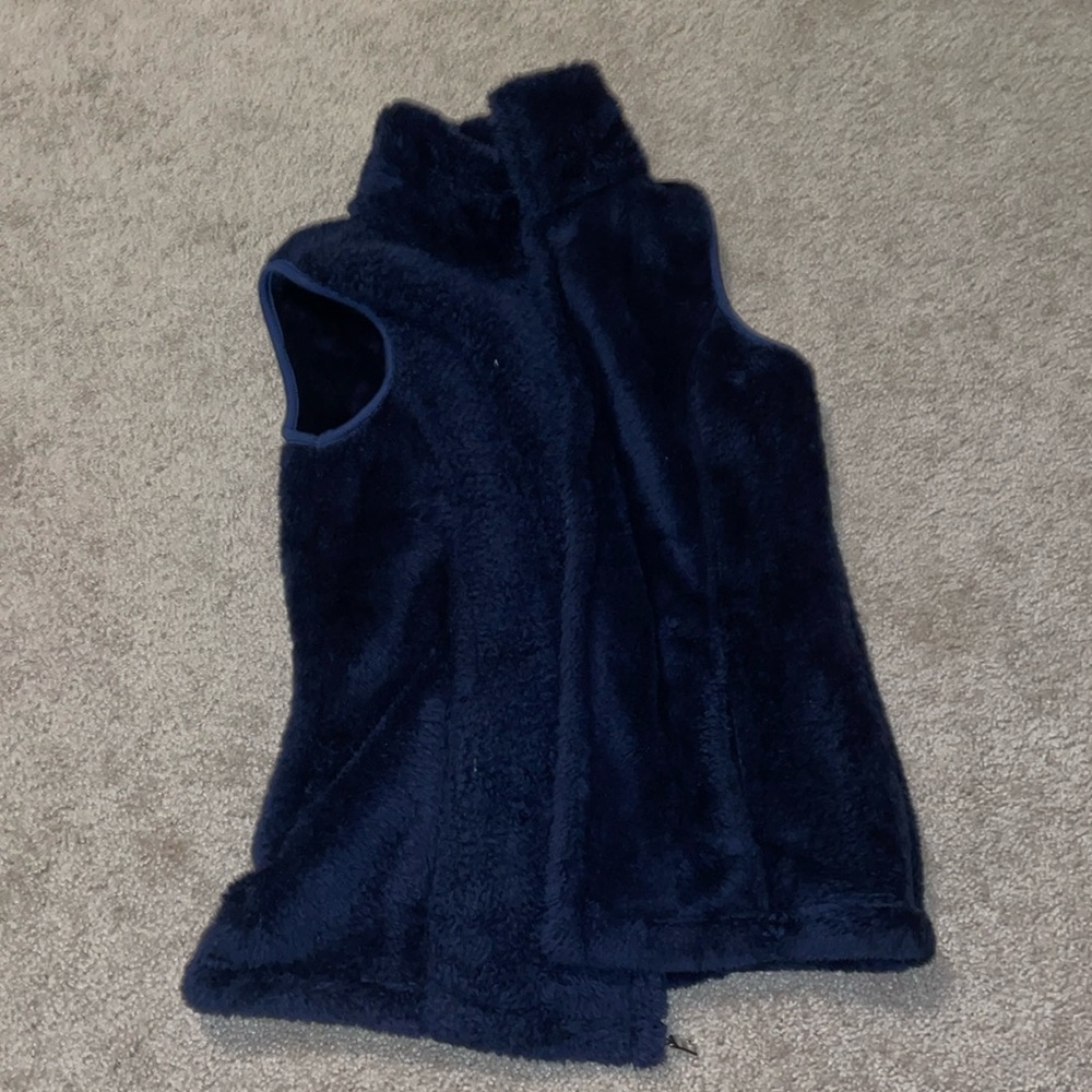 Blue fleece vest